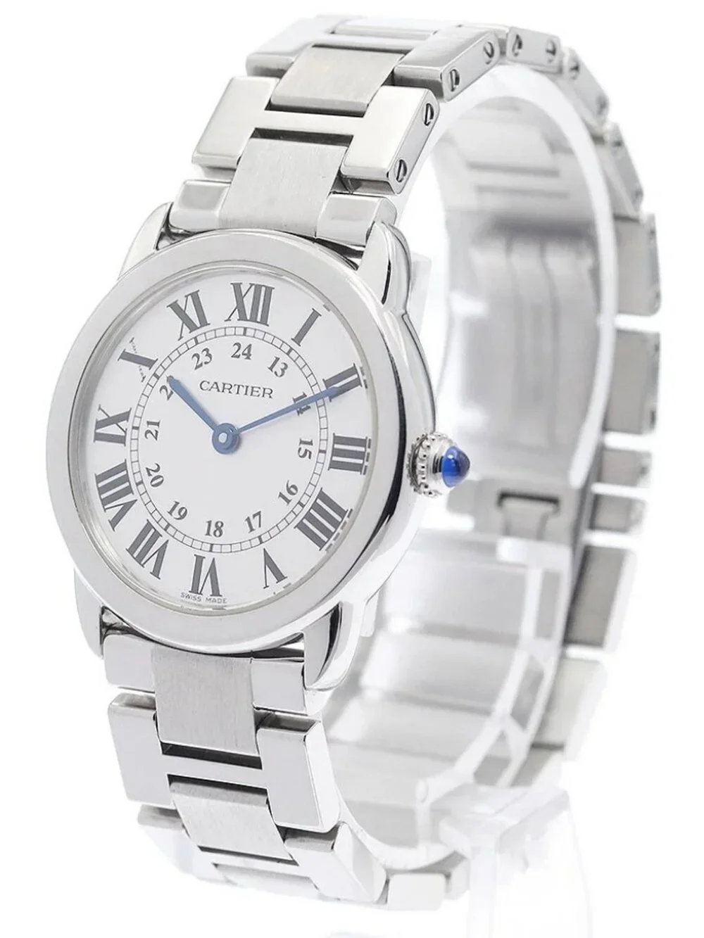 CARTIER Ronde Solo SM W6701004 Silver Dial Quartz Ladies Watch_972717